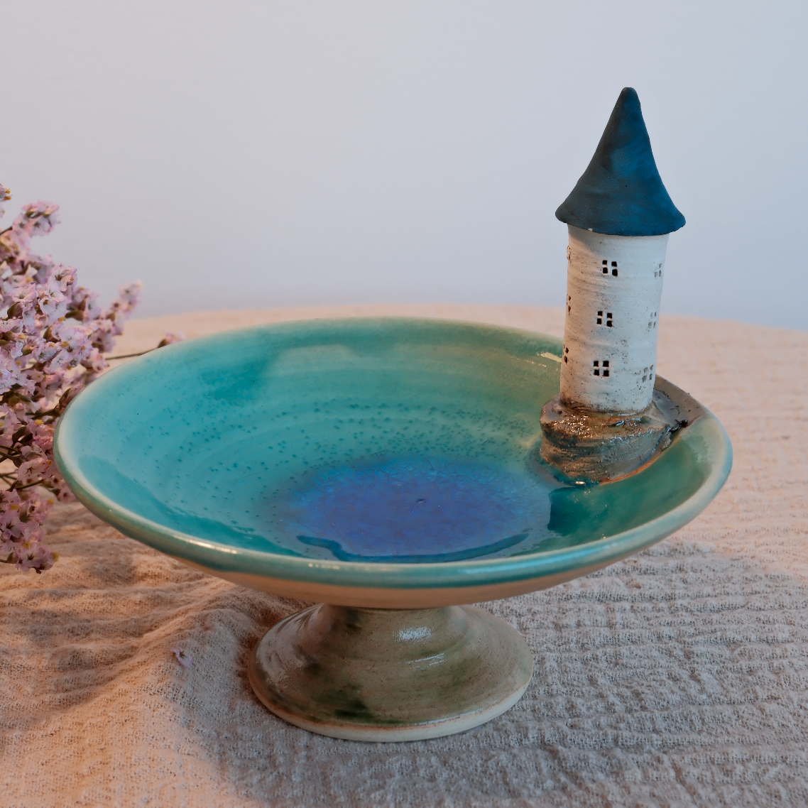 Blue House Tall Plate